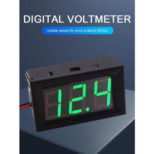 4.5V to 30.0V LED Digital Voltmeter DC Voltage Panel Meter LED Digital Display Voltmeter Voltage Meter Car digital motor tester