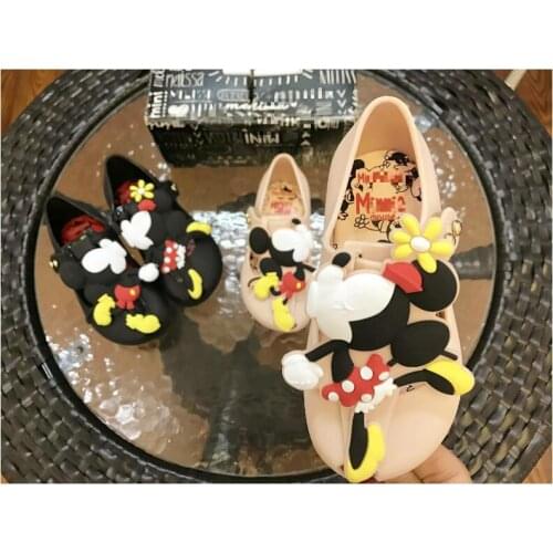 New Mini Mickey Jelly Shoes Cartoon Childrens Sandals Mickey Head Girls Shoes Minnie Sandals Melissa Kids Shoes