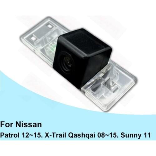 For Nissan Patrol X-Trail Qashqai Sunny 08~15 Car rear view camera trasera Auto reverse backup parking Night Vision Waterproof