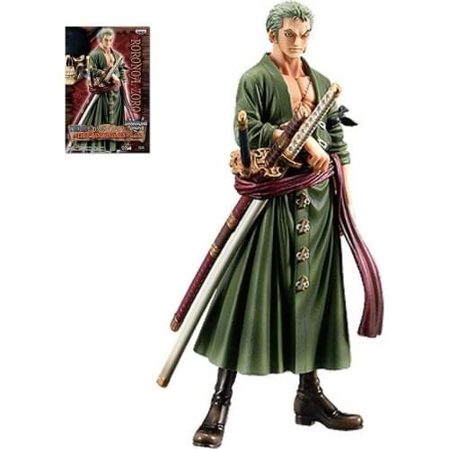 Bandai Original ONE PIECE Anime Figures Roronoa Zoro Vinsmoke Sanji PVC Action Figure Collection Hand-Model Doll Toys Kids Gifts