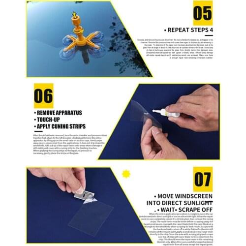 Car Window Repair Tools smooth Windscreen Crack Restore Glass Scratch Windshield Repair Kits Resin glue Yellow Green Whie Color