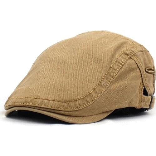 Spring Summer Newsboy Caps Men Cotton Flat Peaked Cap Women Painter Beret Hats 13