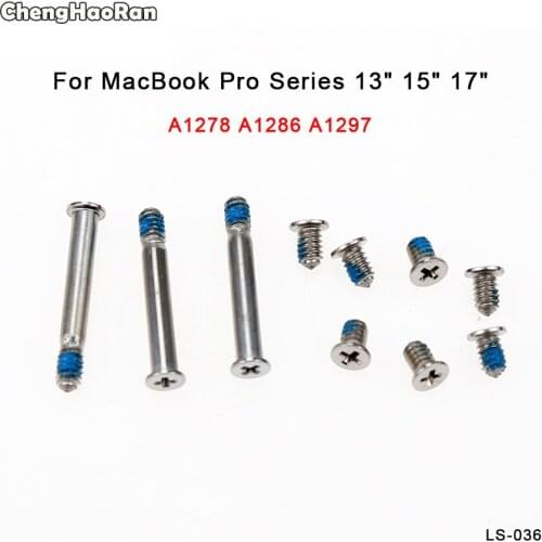 ChengHaoRan 10Sets Computer Case Cover Bottom Back Screws for MacBook Pro Series 13" 15" 17" A1278 A1286 A1297 (3long+ 7short)