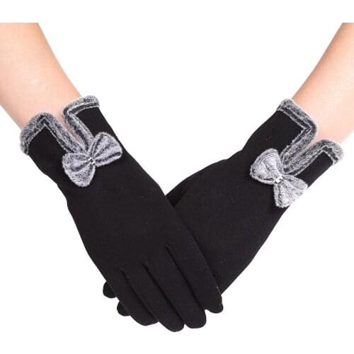 KUYOMENS Touch Screen Women Winter Gloves Outdoor Warm Knit Gloves Female Mobile Phone Mittens Ladies Winter Warm Gloves