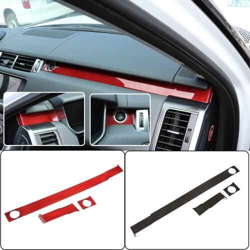 Real 100% Carbon Fiber Passenger Decoration Trim For Range Rover Sport RR Sport 2014-2019 Left Hand Drive Accessories