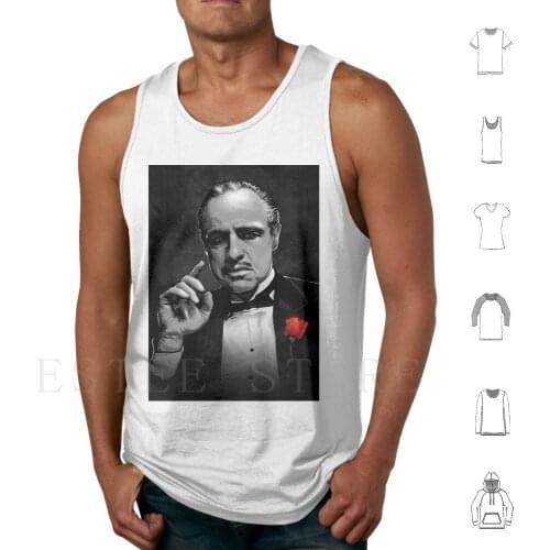The Godfather Tank Tops Vest Sleeveless The Godfather Godfather Vito Corleone Marlon Brando Mafia Mob