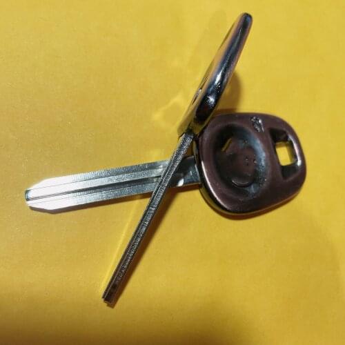 With Symbol All Metal Replacement Copper Retro Car Key Shell Toy43 Blade for Toyota Blank Key Remote Case Fob Cover