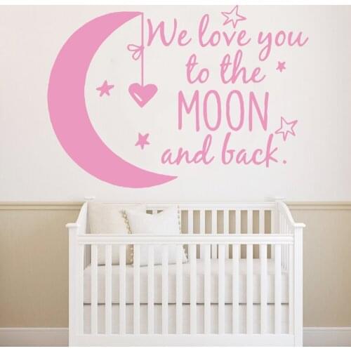 Lovely love you Quote Wall Stickers Wallpaper For Girl Bedroom Frase Baby Sticker Kids Rooms Vinyl Wallpaper Phrase stickers