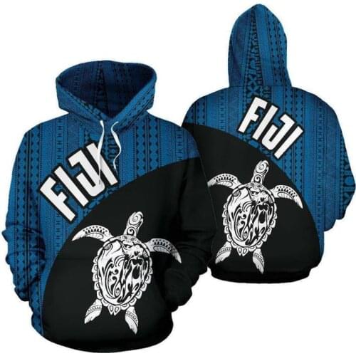 Men Women FIJI flag print 3D Hoodies Funny country Sweatshirt Fashion Hooded Long Sleeve unisex Sea turtle Pullover