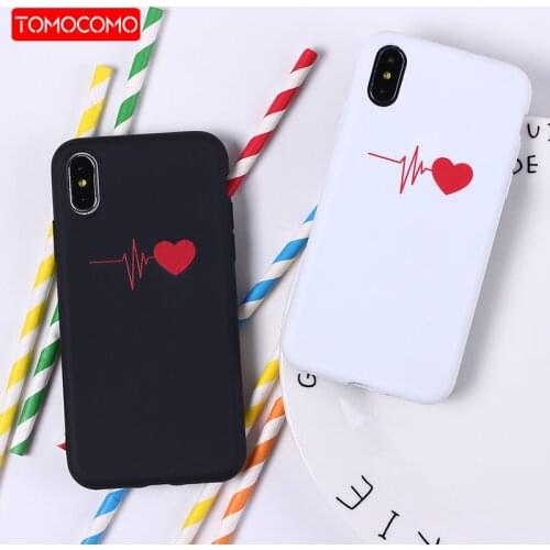 Cute Love Heart Shape Lovers Soft Silicone Phone Case Fundas Coque Cover For iPhone 12 11 Pro 5 7 7Plus 6 6S 8 8PLUS X XS Max
