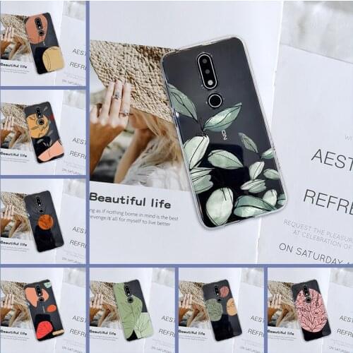 Soft Phone Case Silicone For Nokia 3.2 4.2 Art Flower Aesthetic Painting Fashion Back Cover For Nokia 2.1 3.1 5.1 6.1 7.1 Plus