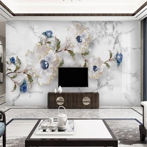Beibehang Custom Wallpaper Mural Elegant Ornaments Flower Wallpaper Living Room Decoration Painting 3D Mural Roll 3d wallpaper