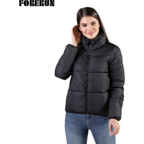 FORERUN 8 Colors Oversized Bubble Jacket Women Winter Puffer Coat Stand Collar Mint Green Thicken Parka Winterjas Dames