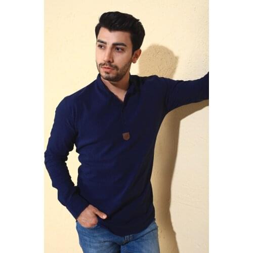 Hilti 232448 Slim Fit Half Placket Crew Neck Shirt