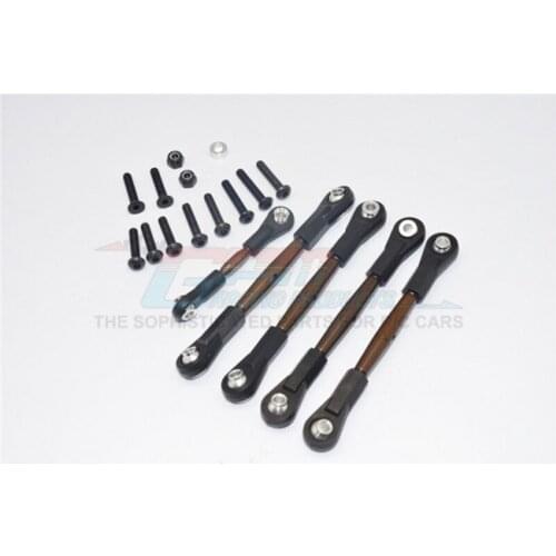 GPM SPRING STEEL COMPLETED ANTI-THREAD TIE ROD WITH BLACK PLASTIC ENDS For AXIAL YETI SCORE AX90068 RC Upgrade