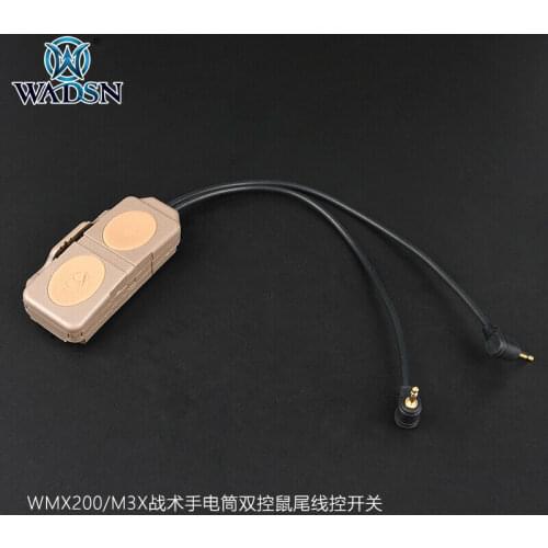 Dual Remote Control Pressure Switch for PEQ-15 / WMX200 / M3X / M600 Flashlight