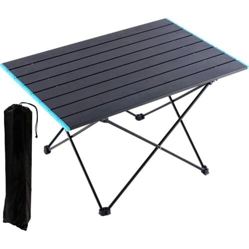 HooRu Camping Portable Table Picnic Hiking Backpacking Folding Table Outdoor Fishing Lightweight Garden Desk for Travel Tourist