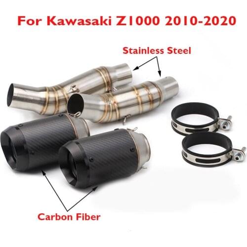 Slip on Z1000 Motorcycle Exhaust System Muffler Escape Silencer Connector Link Tube for Kawasaki Z1000 2010-2020