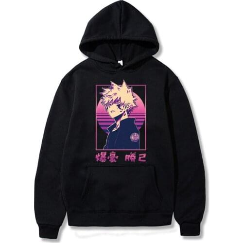 Bakugou Katsuki Printed Hoodies My Hero Academia Unisex Hoodies Mens Oversized Hoodies Women Streetwear Long Sleeve Sweatshirt