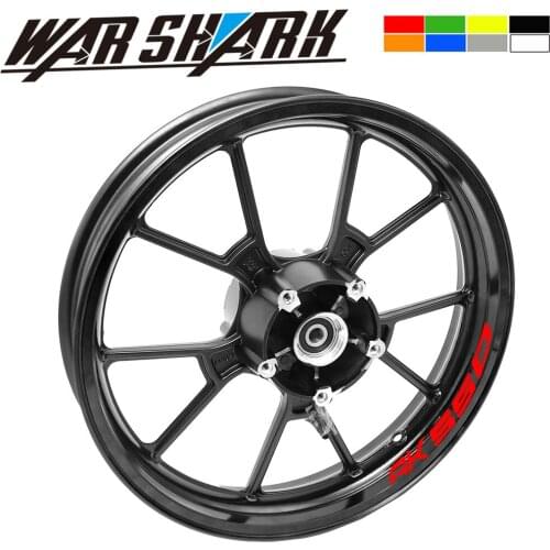 High quality Motorcycle Wheel stickers For KYMCO AK550 AK 550 Thick Edge Outer Rim Sticker Stripe Wheel Decals