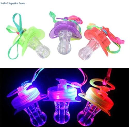 Funny Led Pacifier Whistle Promotion Shiny Nipple Party Festive Decoration Accessories