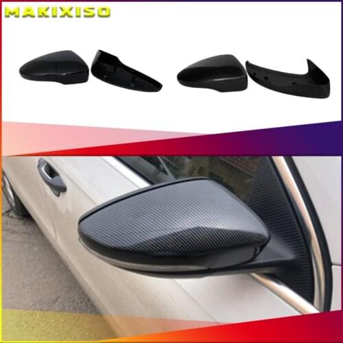 Mirror Caps For VW Golf 7 MK7 7.5 GTD R GTI MK6 6 Polo 6R 6C Scirocco Passat B7 Jetta MK6 Beetle Side Wing Mirror Covers E-GOLF