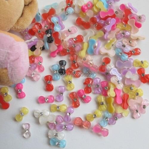 #12 30pcs Cute Mix Bow Shape Nail Resin Decoration Outlooking