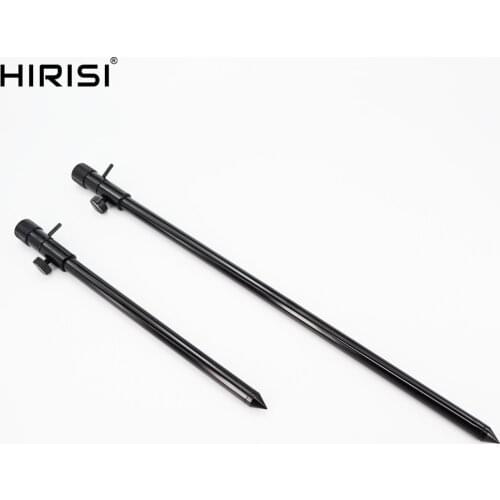 2 x Black Telescopic Fishing Bank Sticks Aluminum Alloy Pod Rod Support carp fishing tackle