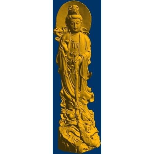 3D model relief STL models file format Goddess of mercy with water bottles 19