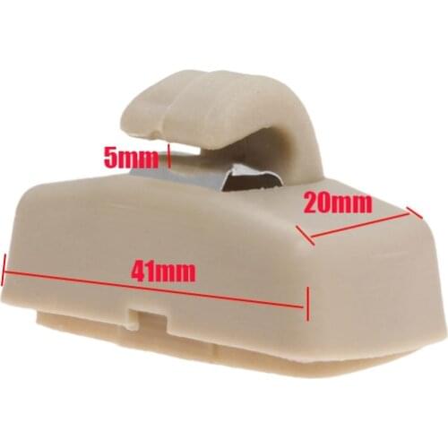 5Pcs Sun Visor Hook Clip Fasteners Sun-shading Board Bracket Hanger Holder For Volkswagen VW Audi Passat B5 Polo Golf 4 Beige