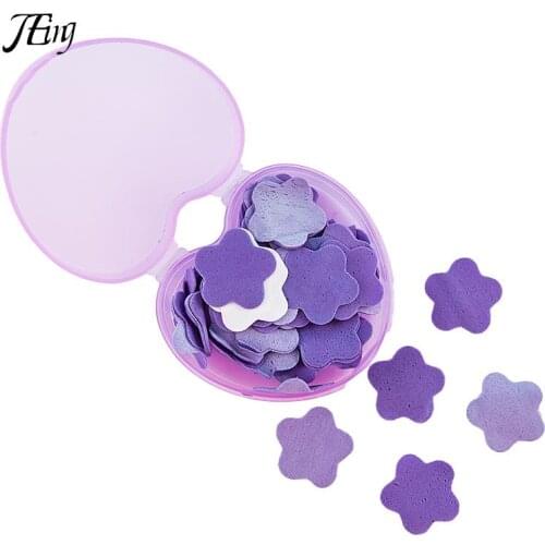 70Pcs Disposable Soap Paper Portable Cute Boxed Paper Soap Mini High Quality Scented Soap Slice Outdoor Travel Supplies