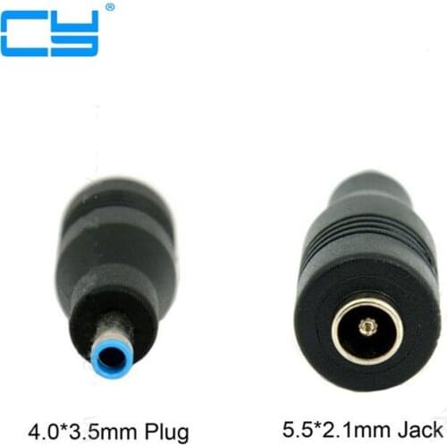 DC power Adapter Connector Plug cabeca de conversao DC jack femea 5.5*2.1mm plugue macho 4.5*3.0 com pin para hp envy Ultrabook