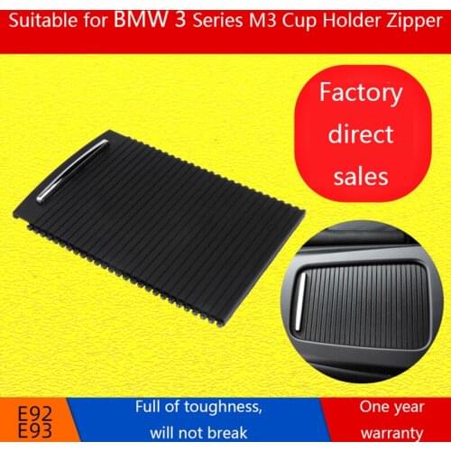 Car Rear Cup Holder Cover Roller Blind Sliding Shutter for BMW E92 E93 3 Series M3 2005-2012 Black Car Styling Accessories