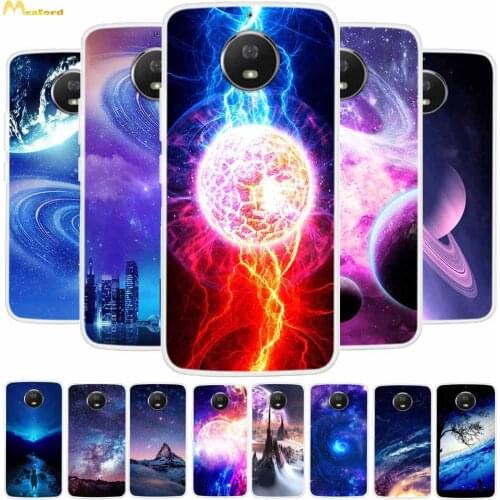 For Moto G5s Plus Cases For Motoroal Moto G5 Plus Silicone Cover Coques MotoG5 G 5S Plus Phone Case Clear TPU Painted Star Space