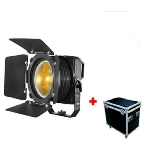 Flight Case) Foldable outdoor 200W led fresnel spot light IP65 warm /cool white /rgbw 4in1 for camera TV studio theater led sta