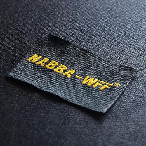 Custom clothing shirt jacket woven labels/garment tags printing/logo brand name/embroidered main tag/collar label