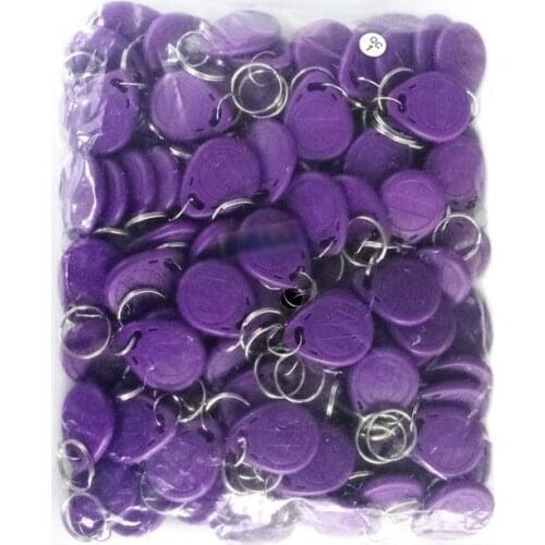 KINGJOIN 100pcs RFID Keychain Stickers Card Tag Key 125khz ID Keyfob Access Control Time Attendance Sticker Fob Token Ring