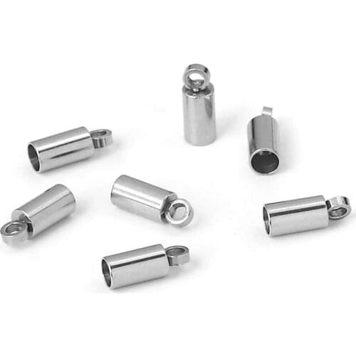 20pcs/lot Stainless Steel End Bead Caps 3 4 5 6 7 9mm End Tip Cap for DIY Necklace Jewelry Making Accessories Supplies