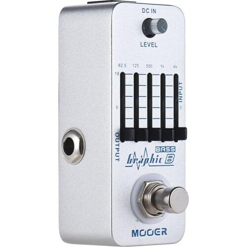 MOOER Graphic B 5-Band EQ Bass Equalizer Effect Pedal True Bypass Full Metal Shell
