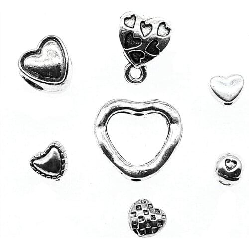New Love Small Holes Beads Charms Pendant Diy Jewelry Findings Accessories
