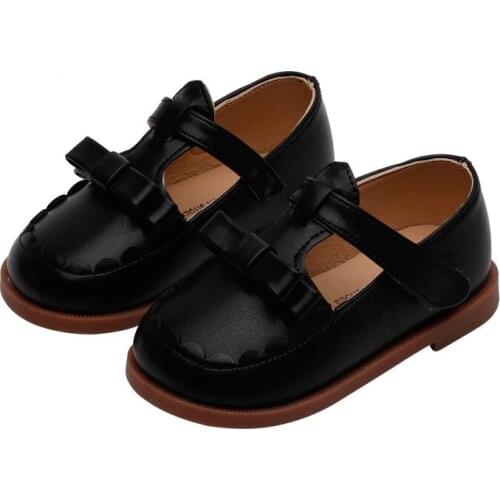2021Spring New Kids Leather Shoes for Student Little Girls Princess Shoes Boys Shoes For School Performance Shoes Black Brown