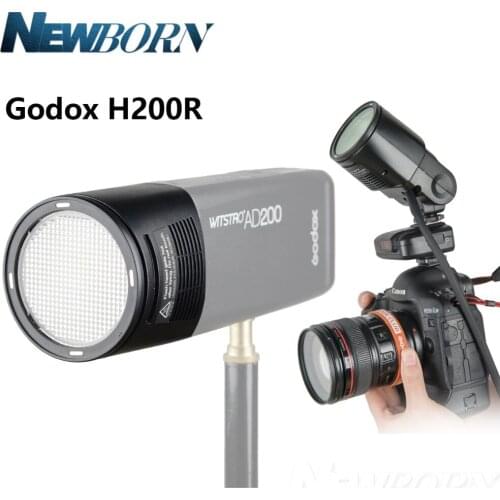 New Arrive!! Godox H200R Ring Flash Head Separation Extension Head Portable with spiral flash for Godox AD200 Flash