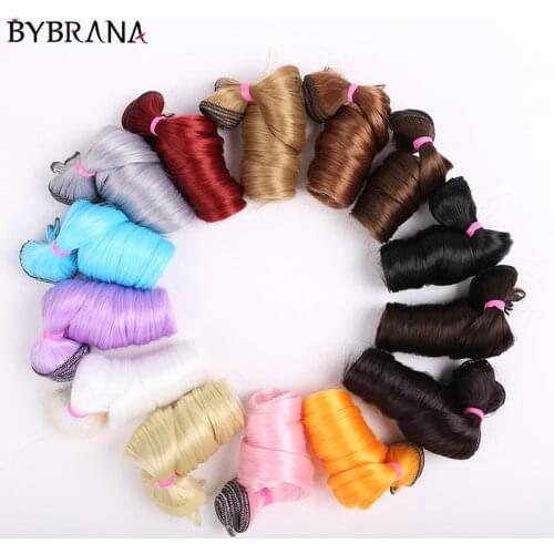 Bybrana Long Curly Hair 30cm*100cm And 15cm*100cm BJD DIY Wig For Dolls