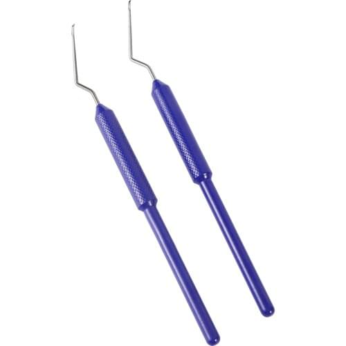 2 Pcs Move worms needle Beekeeping Tools stainless steel Blue Crochet Outdoor beekeeping equipment free shipping