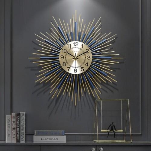 Luxury Fashion Wall Clock Nordic Creative Art Modern Wall Clock Large Metal Silent Relogio De Parede Living Room Decor DJ60WC
