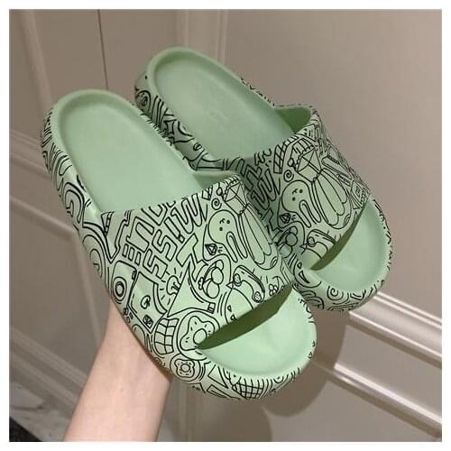 Apanzu women Slippers Summer 2021 trending slippers indoor Bathroom Slippers cute Slides for women Cartoon Patterns Girls Shoes