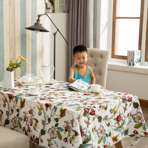 High Quality Cotton Fabric Dining Tablecloth Rectangle Table Cloth Household Cloth Hotel Restaurant Fabric Cover