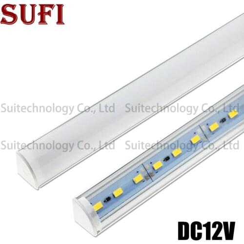 4pcs LED Bar Light DC12V 30cm 50cm V shape Triangle aluminum LED Rigid Strip LED Fluorescent For Kitchen Under Cabinet