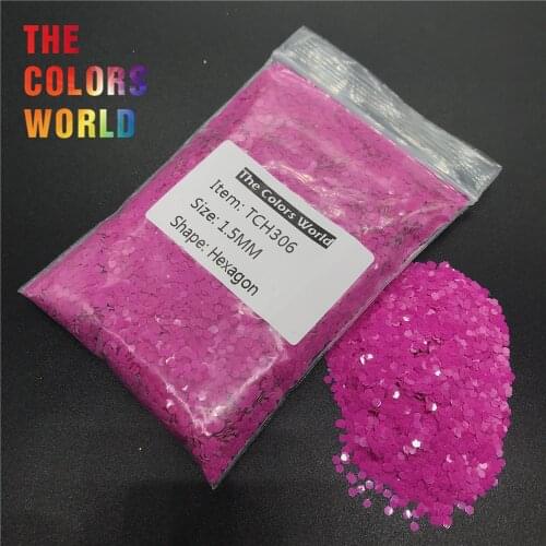 TCH306 Solvent Resistant Matte Carmine Color Hexagon Shape Nail Glitter Nail Art Decorations Nail Gel Body Glitter Eyeshadow DIY