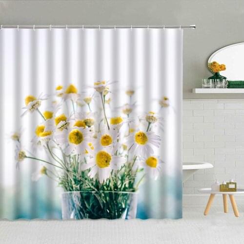 Waterproof Shower Curtain White Little Zou Ju Bath Curtains Polyester Fabric Bath Screen High Quality With Hooks 3D Printing